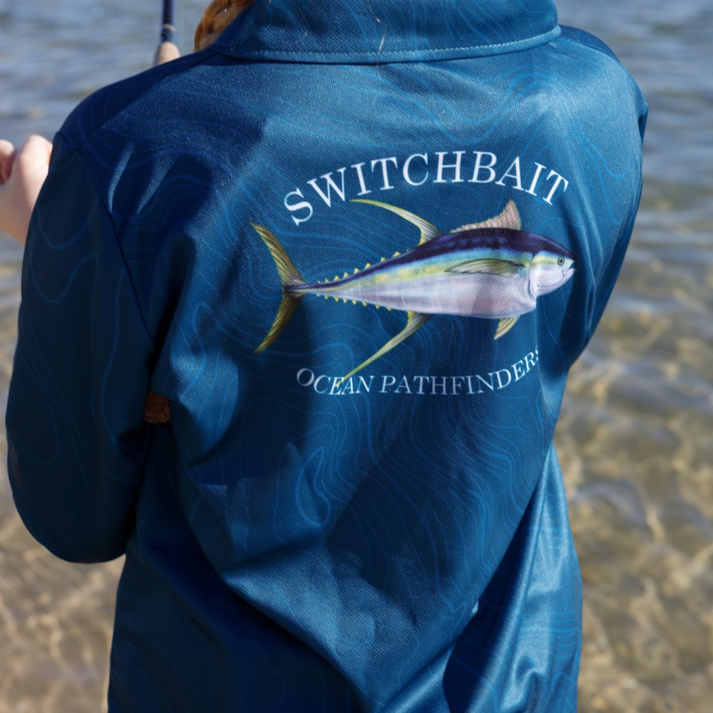 Kids Yellowfin Tuna Fishing Shirt Back photo