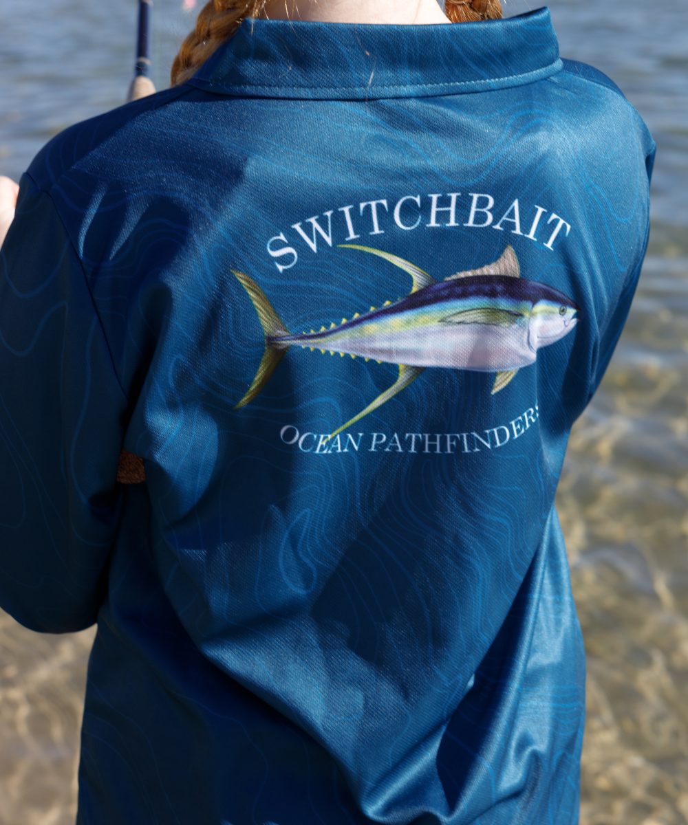 Kids Yellowfin Tuna Fishing Shirt Back photo