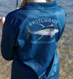 Kids Yellowfin Tuna Fishing Shirt Back photo