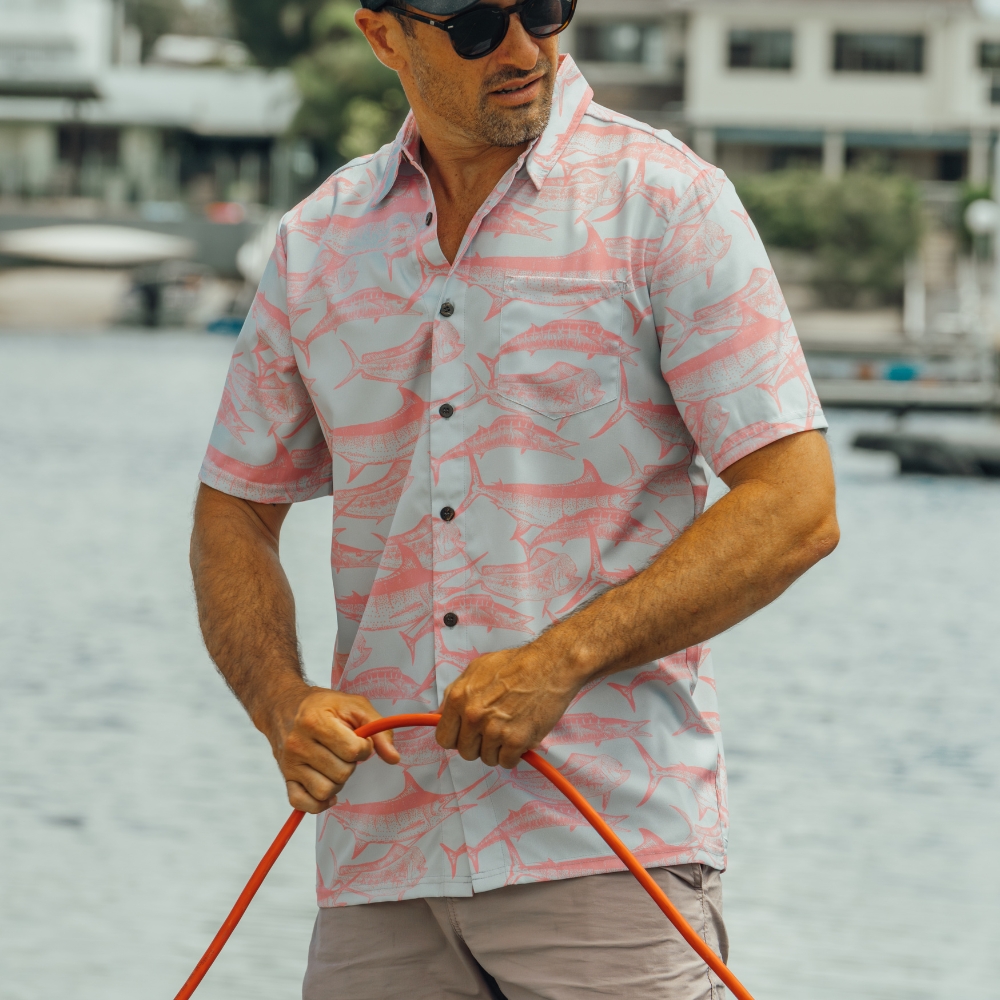 Tommy - Gamefishing Button-Up with Marlin, Dolphin Fish & Wahoo. - Image 2