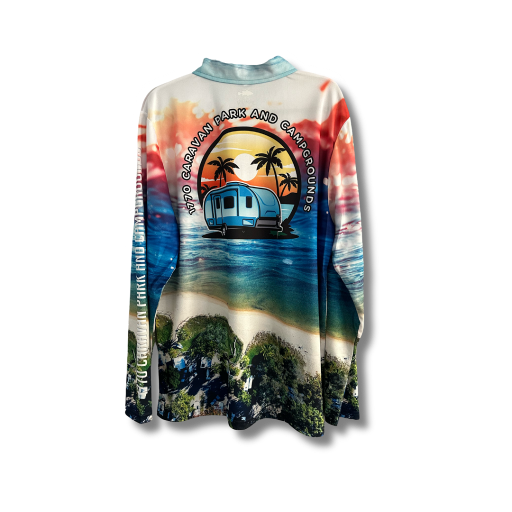 Custom fishing shirt for caravan park