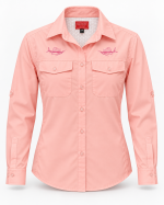 Ladies Easy fisher pink sailfish embrodery ghost model